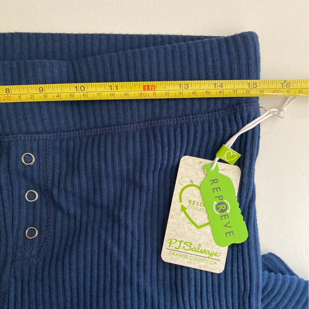 P.j. Salvage | NWT Women’s Recycled Ribbed Navy Blue Pajama Bottoms - Picture 10 of 10